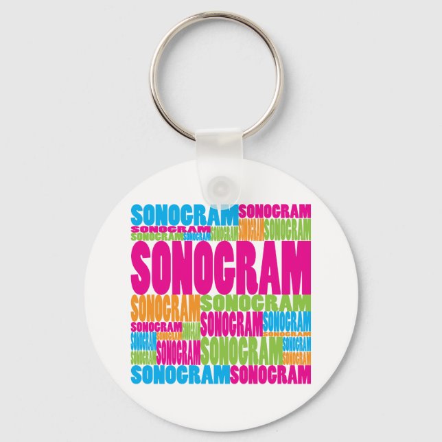 Färgämne Sonogram Nyckelring (Framsida)