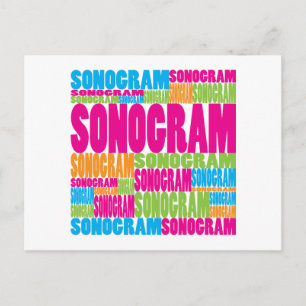 Färgämne Sonogram Vykort
