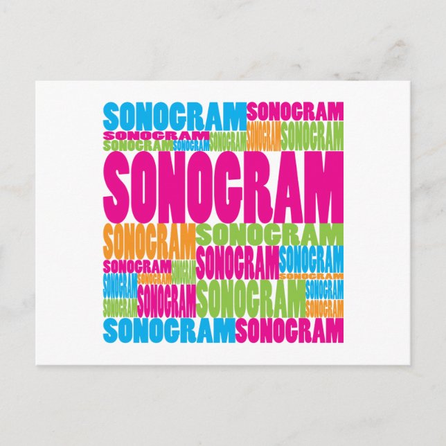 Färgämne Sonogram Vykort (Framsida)