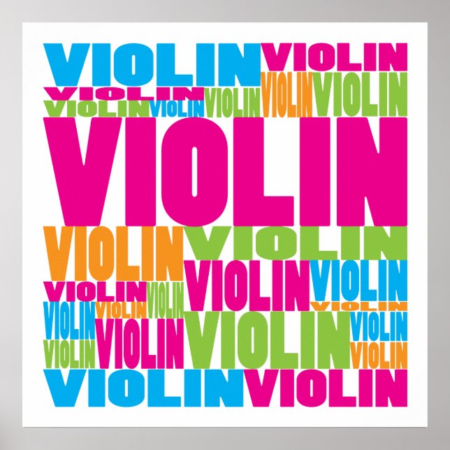 Färgämne Violin Poster (Framsidan)