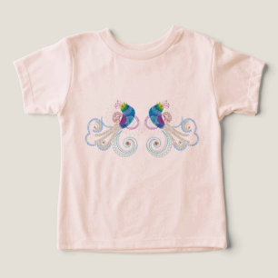 Färgämnen Abstrakt Ornate Birds 2 Tee