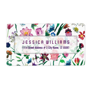 Färgämnen, assorterade blommor Mönster Fraktsedel