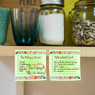 Färgämnen att göra i förteckning 3" x 3" post-it block