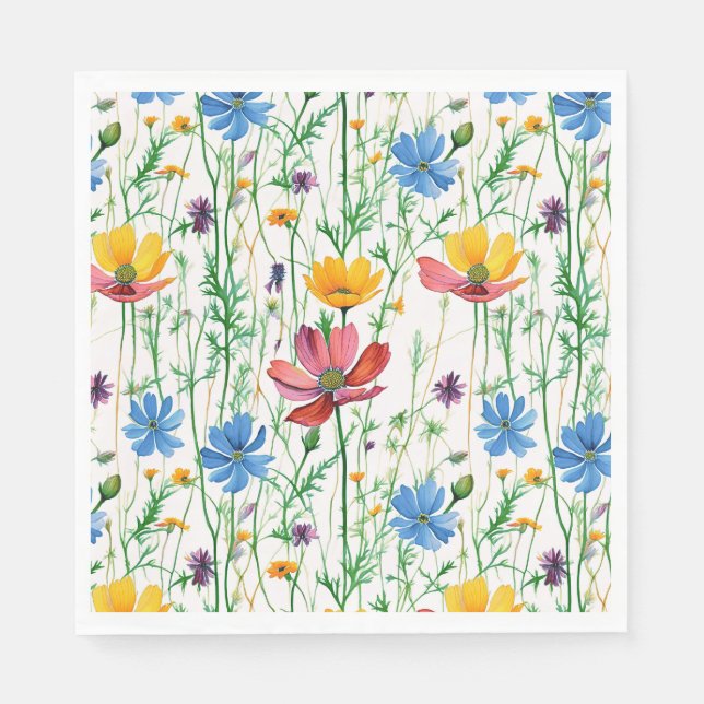 Färgämnen av jaktblommor och Grönt Pappersservett (Framsidan)