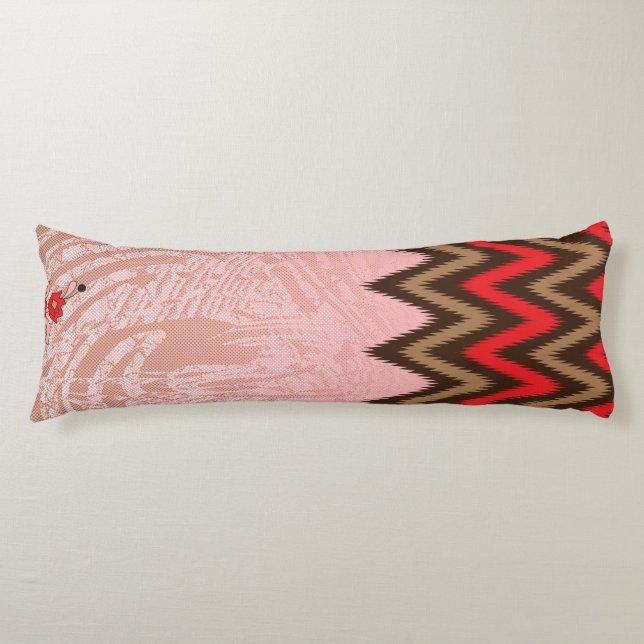 Färgämnen av textilmaterial mönster med flora kroppskudde (Framsidan)