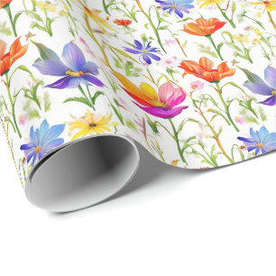 Färgämnen av Wildblommor i Fält Presentpapper