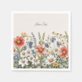 Färgämnen av Wildblommor Napkins Pappersservett