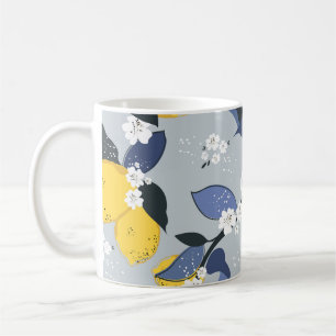 Färgämnen: Blommönstret Citrus Kaffemugg