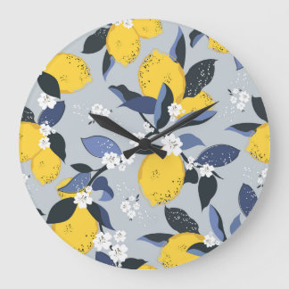 Färgämnen: Blommönstret Citrus Stor Klocka
