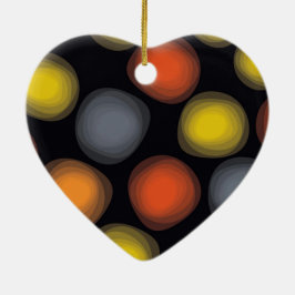 Färgämnen, coola, modern, trendig blommans abstrak julgransprydnad keramik