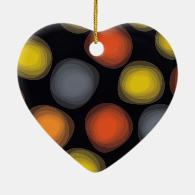 Färgämnen, coola, modern, trendig blommans abstrak julgransprydnad keramik (Baksidan)