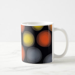 Färgämnen, coola, modern, trendig blommans abstrak kaffemugg