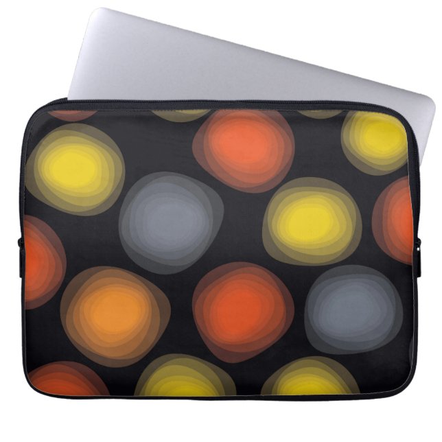 Färgämnen, coola, modern, trendig blommans abstrak laptop fodral (Framsidan)