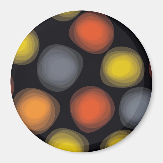 Färgämnen, coola, modern, trendig blommans abstrak magnet (Framsidan)