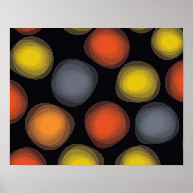 Färgämnen, coola, modern, trendig blommans abstrak poster (Framsidan)