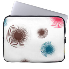 Färgämnen, coola, trender stadspenseldrag cirklar laptop fodral