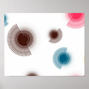 Färgämnen, coola, trender stadspenseldrag cirklar poster