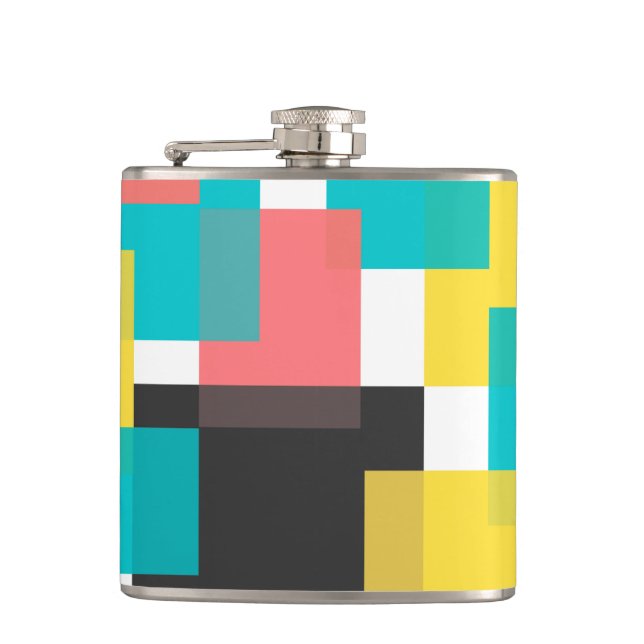 Färgämnen, coola, trendig, konst för stadsgeometri fickplunta (Framsidan)