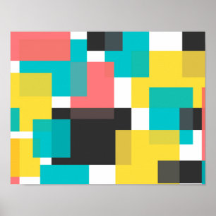 Färgämnen, coola, trendig, konst för stadsgeometri poster