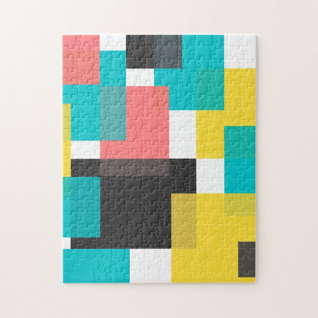 Färgämnen, coola, trendig, konst för stadsgeometri pussel (Vertikal)