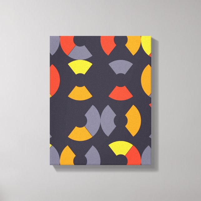 Färgämnen, coola, trendig, modern, cirkelformad st canvastryck (Framsida)