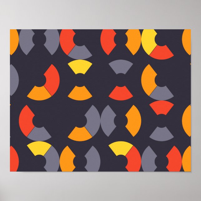 Färgämnen, coola, trendig, modern, cirkelformad st poster (Framsidan)