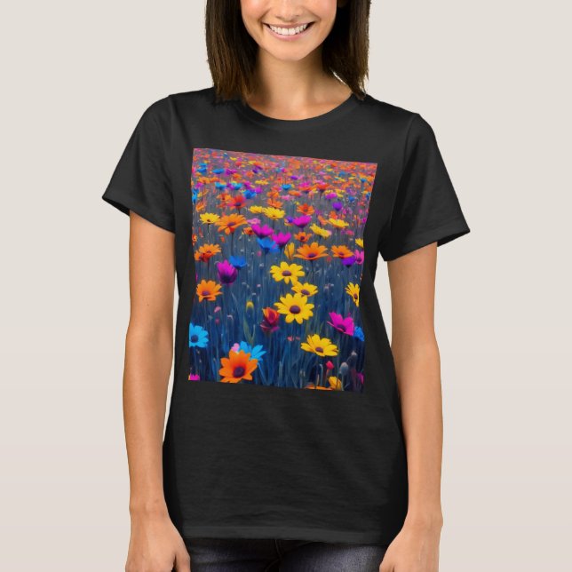 Färgämnen Fält i blommor T Shirt (Framsida)