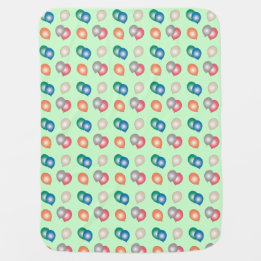 Färgämnen, färgämnen, mönstrad babyblankett bebisfilt