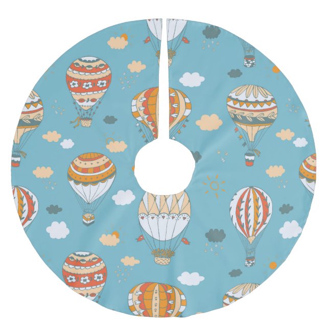 Färgämnen Festive Mönster Design Julgransmatta Borstad Polyester (Framsidan)