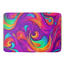 Färgämnen: Flowy Mönster Badrumsmatta