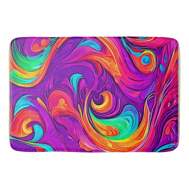 Färgämnen: Flowy Mönster Badrumsmatta (Framsidan)