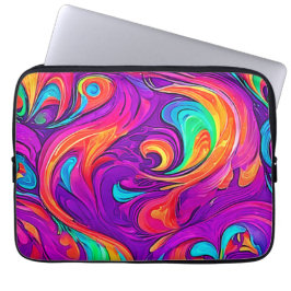 Färgämnen: Flowy Mönster Laptop Fodral