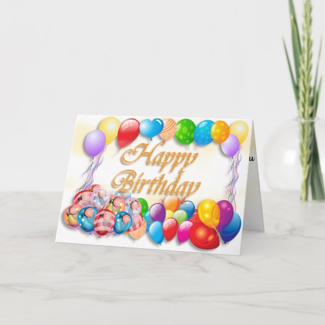 Färgämnen födelsedag kort (Framsida)