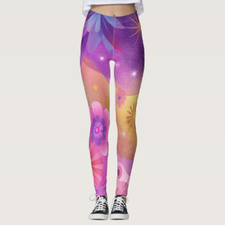 Färgämnen för Abstrakt av Blommigt Leggings