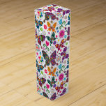 Färgämnen för återcirkulering och blommor Mönster Presentask För Vinflaska<br><div class="desc">Färgfyllda coolor och blommor mönster Design finns på andra produkter och kan begäras på alla produkter som erbjuds av Zazzle.</div>