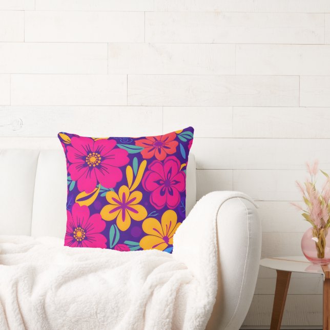 Färgämnen för bloddopamin-Stil-Retro-blommor Kudde (Soffa)