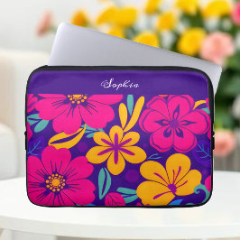Färgämnen för bloddopamin-Stil-Retro-blommor Laptop Fodral