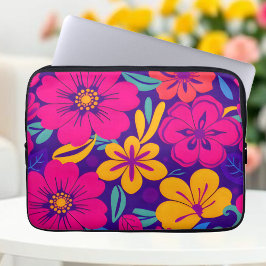 Färgämnen för bloddopamin-Stil-Retro-blommor Laptop Fodral