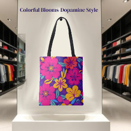 Färgämnen för bloddopamin-Stil-Retro-blommor Tygkasse