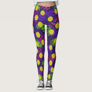 Färgämnen för djurtryck Roligt Pickleball Leggings