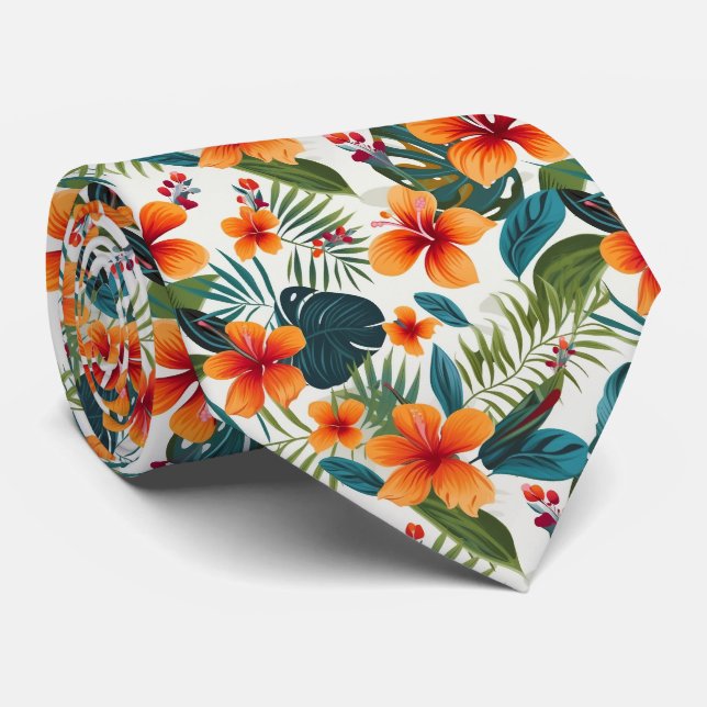 Färgämnen för exotiska blommor design, hals Tie Slips (Rullad)