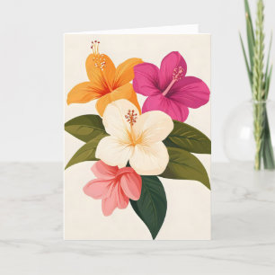 Färgämnen för exotiska blommor helgkort