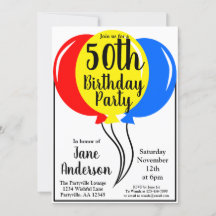 Färgämnen för födelsedagsballonger 50 Party