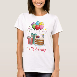 Färgämnen för födelsedagsballonger med kummel och  t shirt