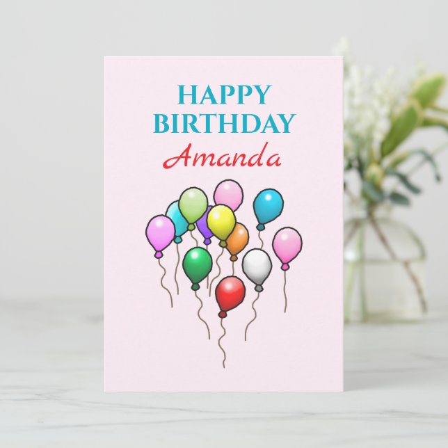 Färgämnen för födelsedagsbubblor kort (Stående Fram)