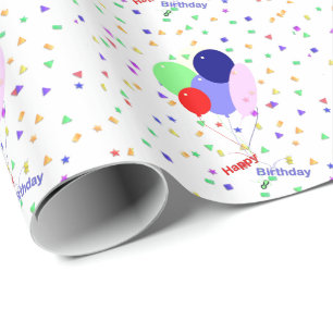 Färgämnen för födelsedagsbubblor och konfetti presentpapper
