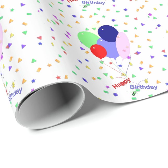 Färgämnen för födelsedagsbubblor och konfetti presentpapper (Rullad Hörn)
