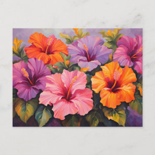 Färgämnen för Hibiscus Flowers Vykort