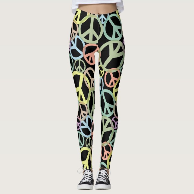 Färgämnen för Retro-Fredstecken Leggings (Framsida)
