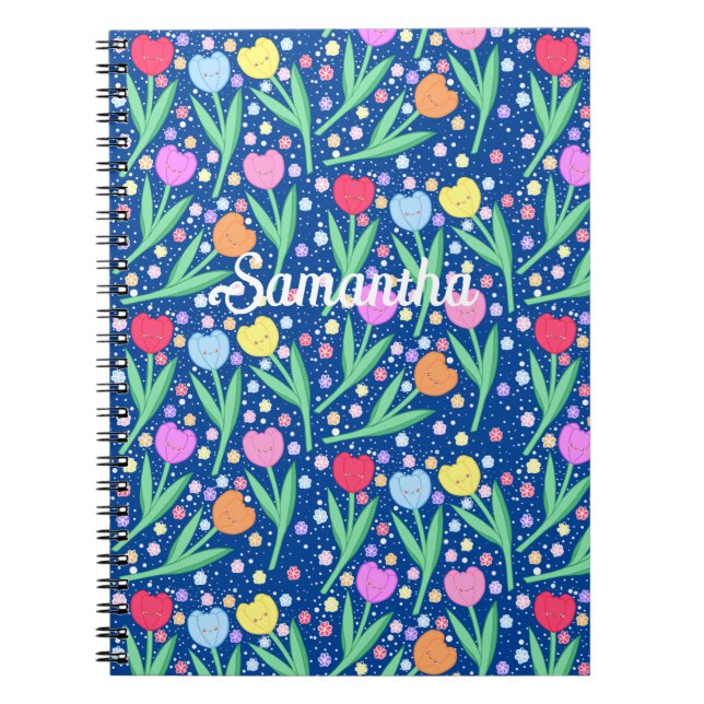 Färgämnen för tulpanblommor anteckningsbok (Framsidan)